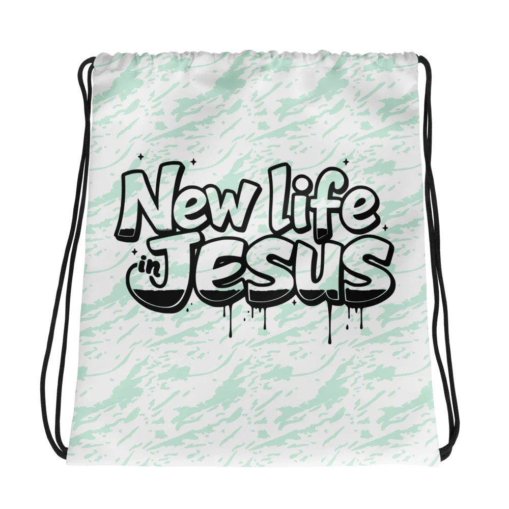 New Life in Jesus Drawstring Bag product image (2)