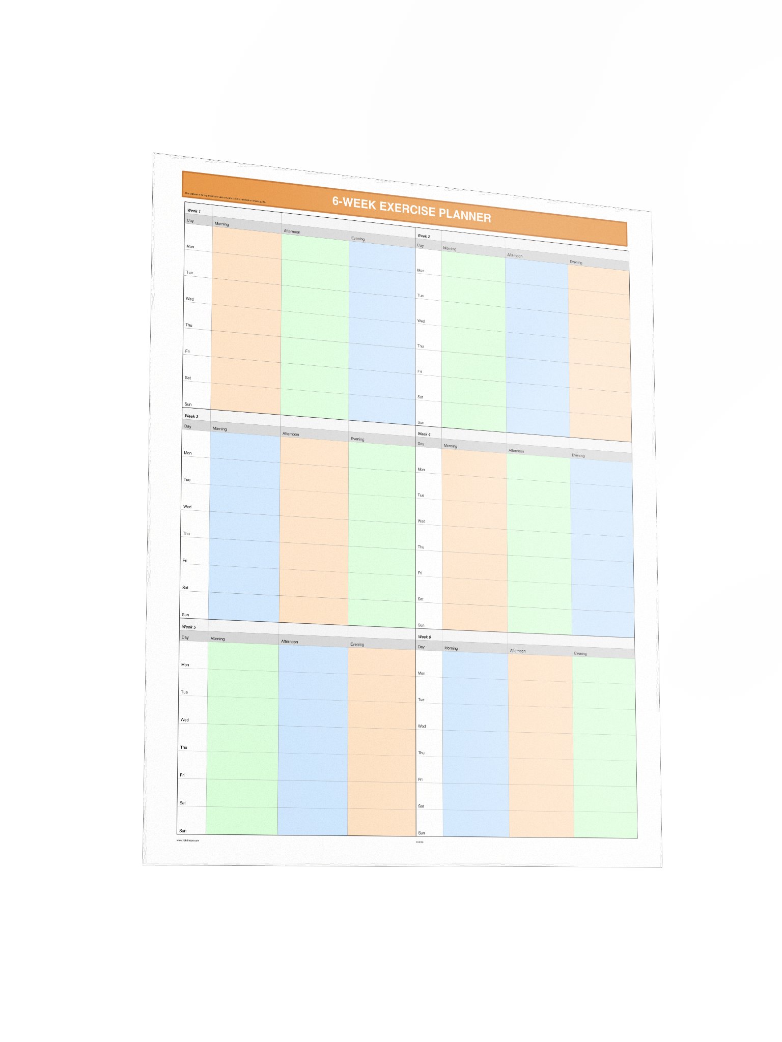 6 Week Exercise Planner product image (4)