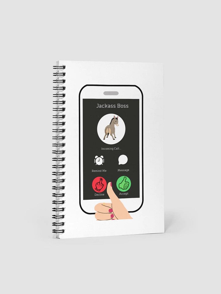 When The Boss Calls - Funny Design Spiral Notebook product image (1)
