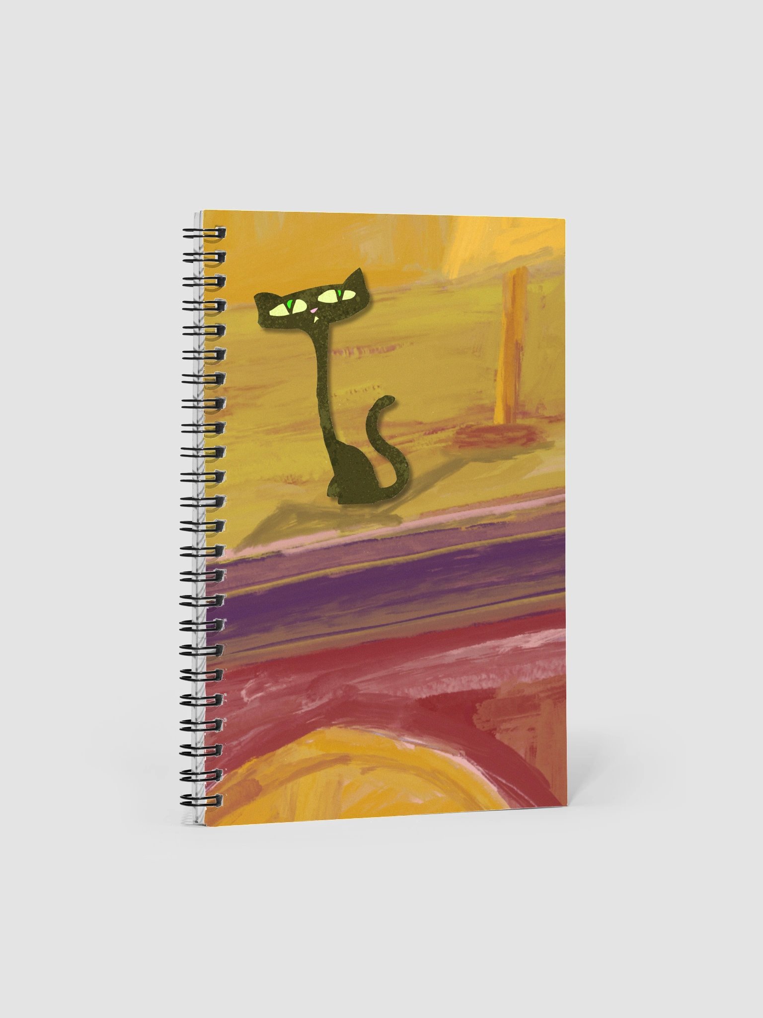 Mystical Black Cat Spiral Notebook product image (1)