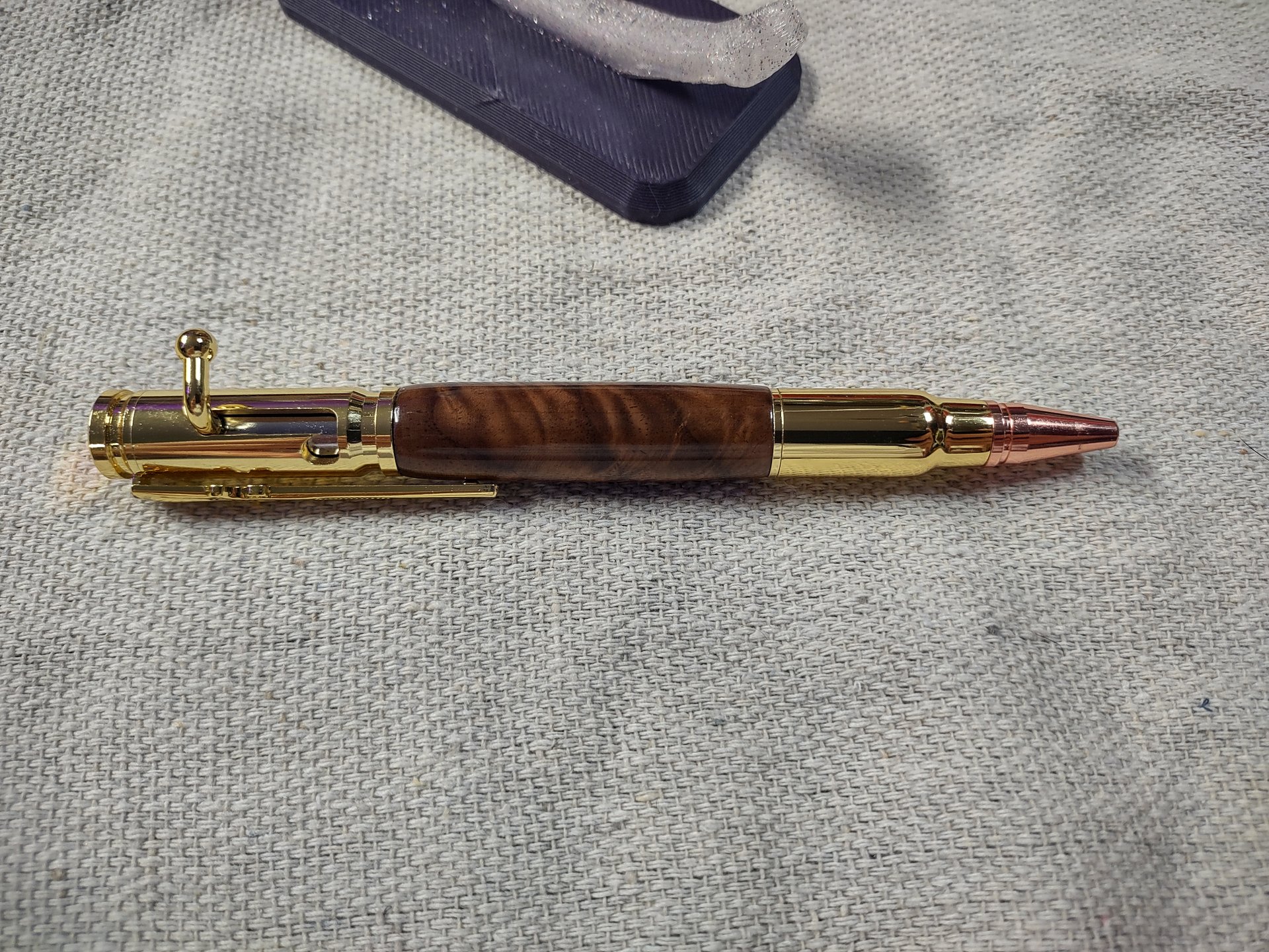 Golden Elegance Bolt Action Pen – Polished Mahogany & Gold Finish- RBBLTCAMO3 product image (1)