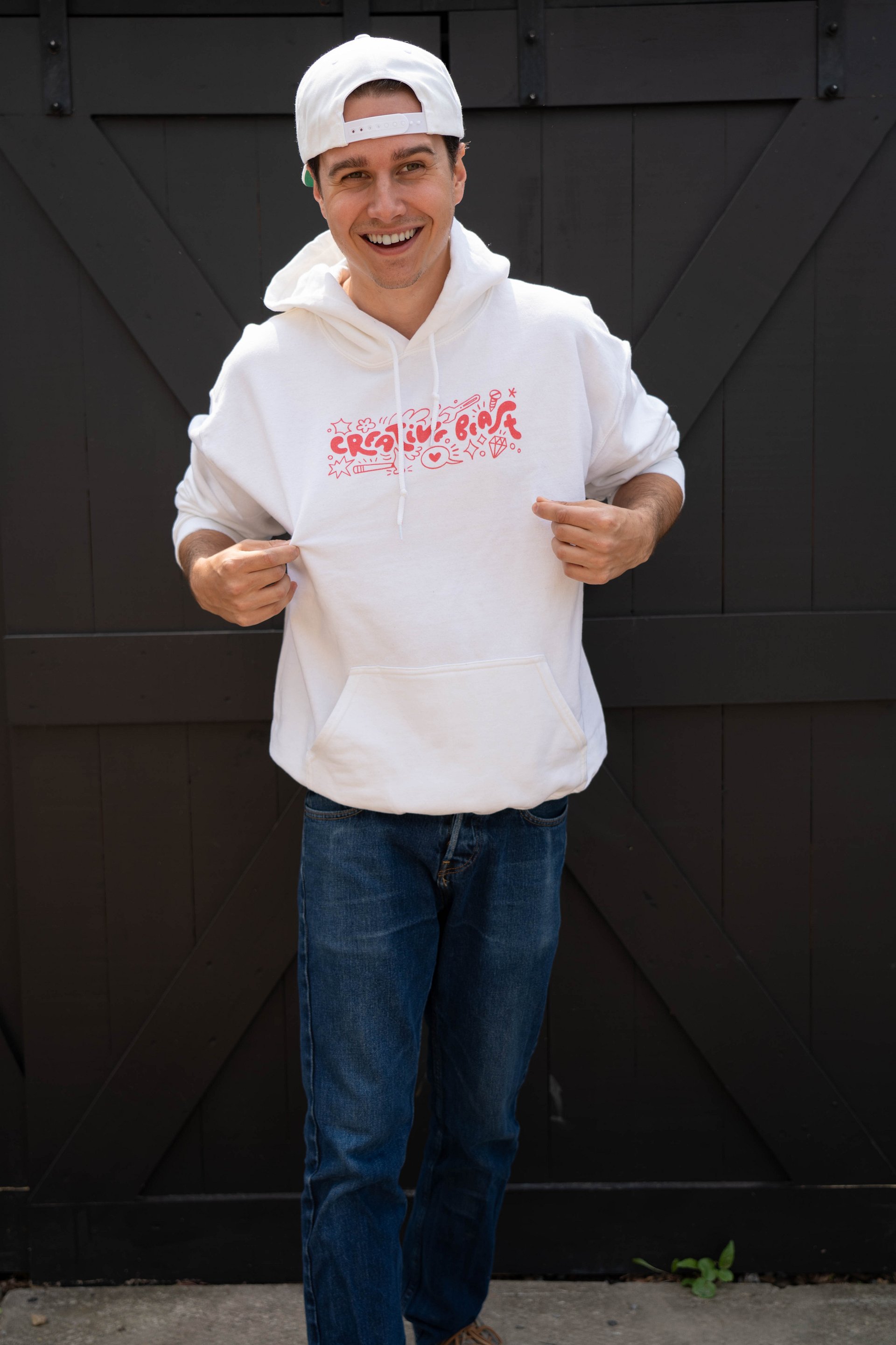 CREATIVE CHAOS HOODIE - Red txt product image (3)