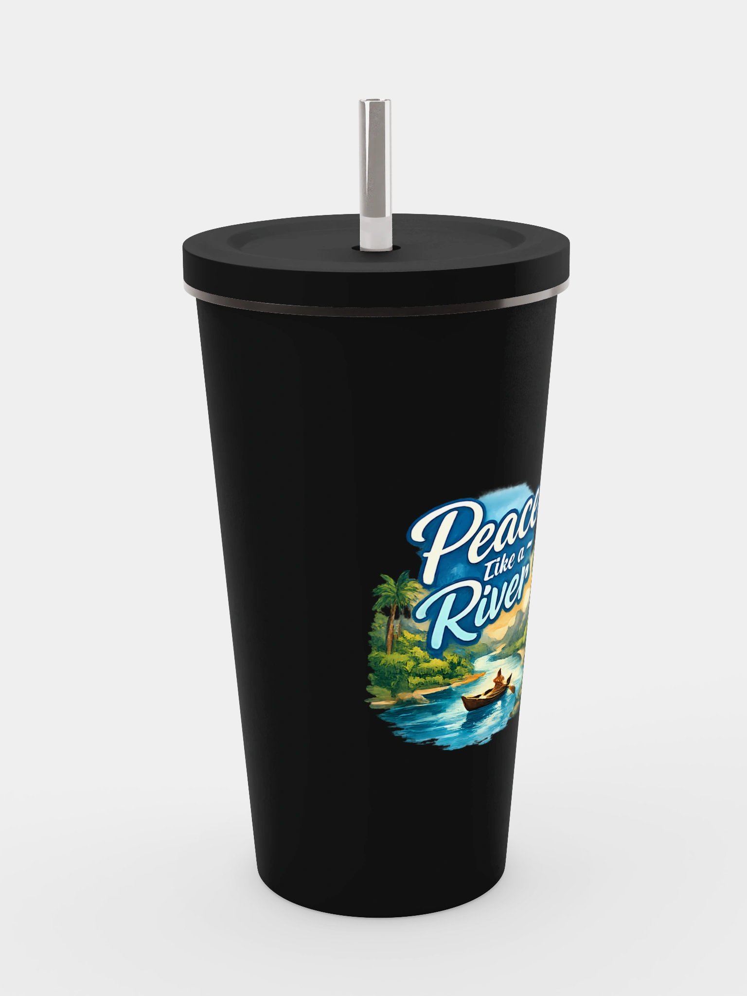 Peace Like a River Tropical Insulated Tumbler with Straw product image (4)