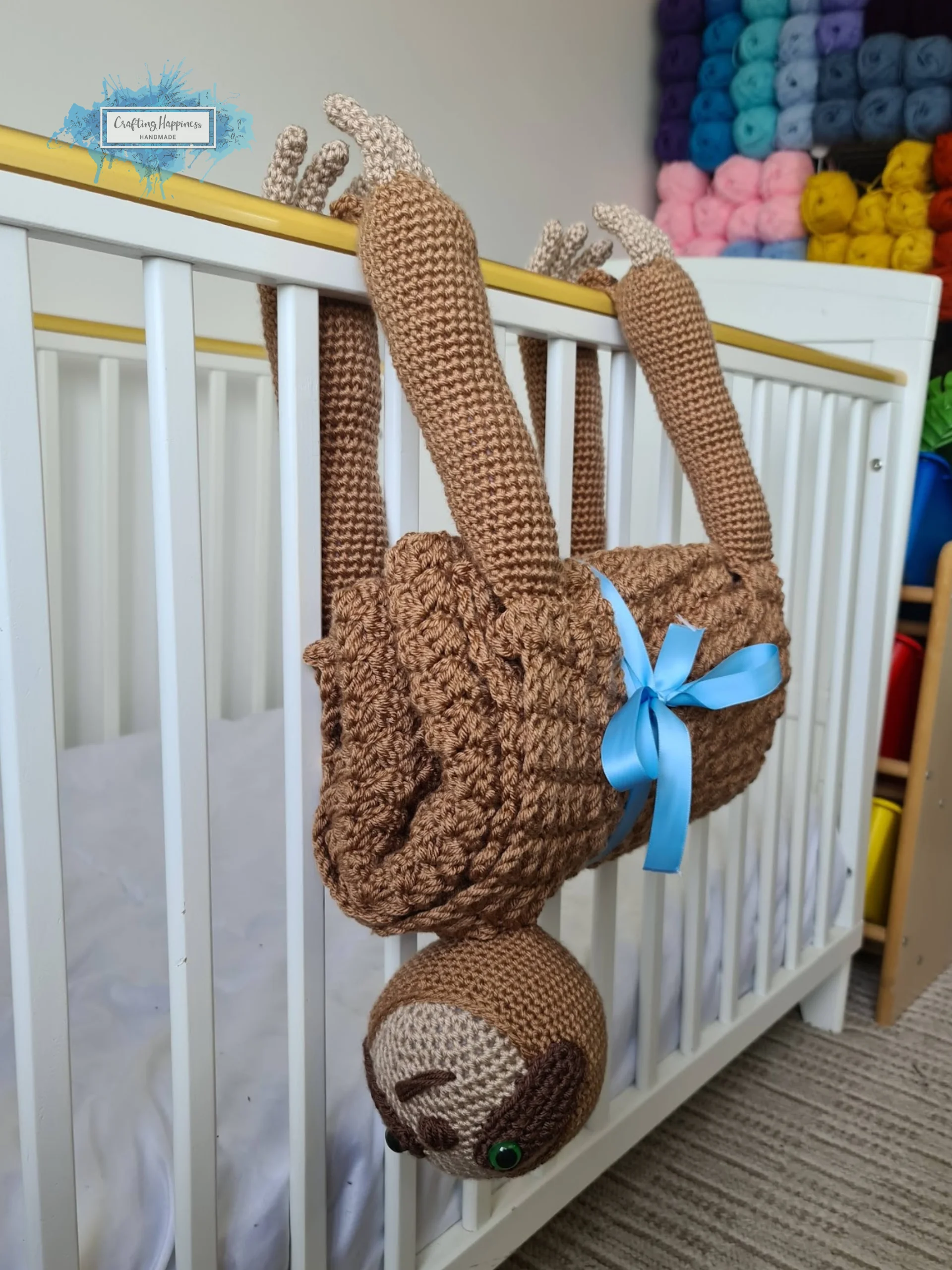Sloth Baby Blanket Crochet Pattern | Folding Pram Toy (PDF Pattern) product image (4)