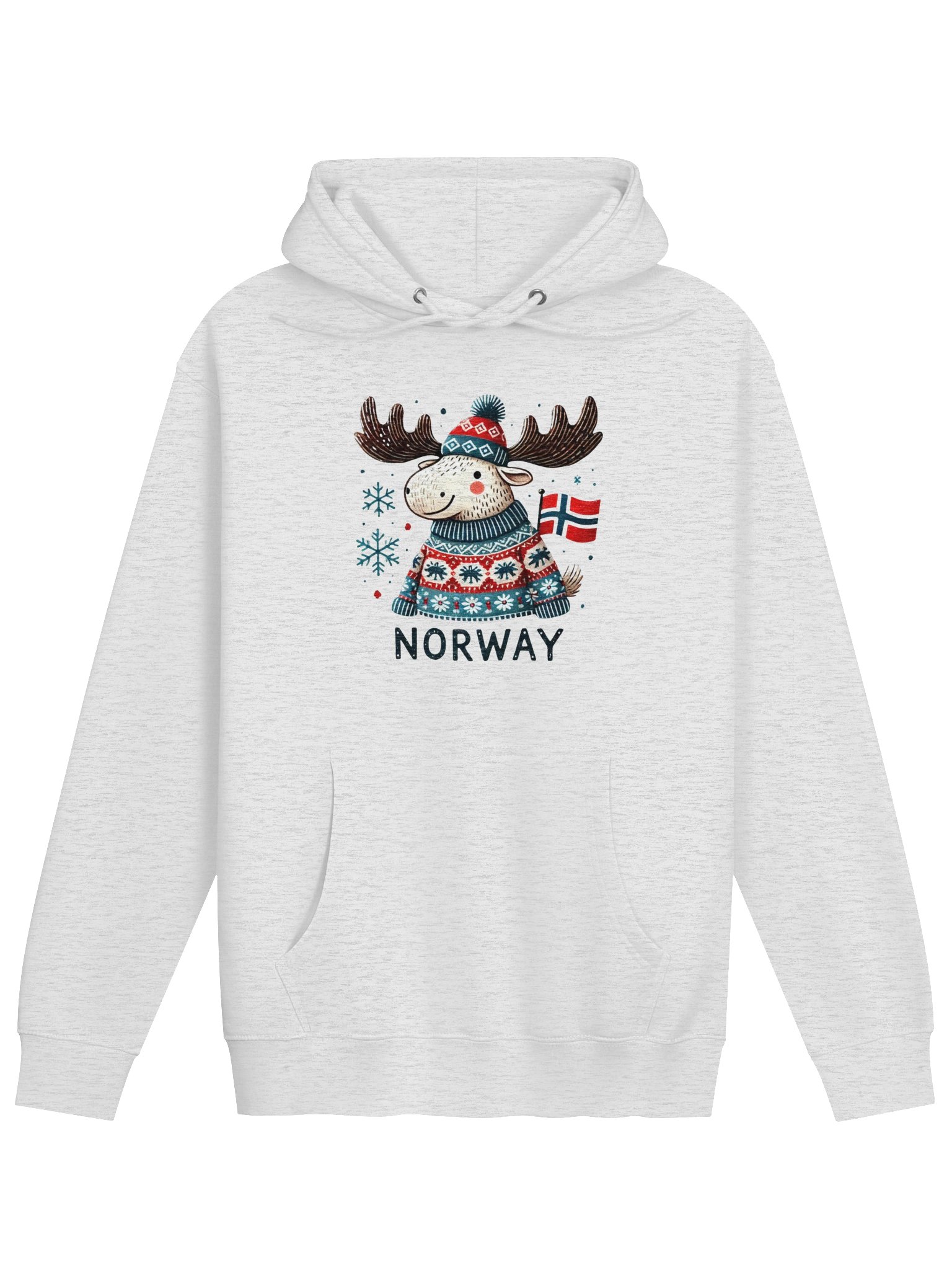 Norway Moose Winter Pullover Hoodie product image (3)