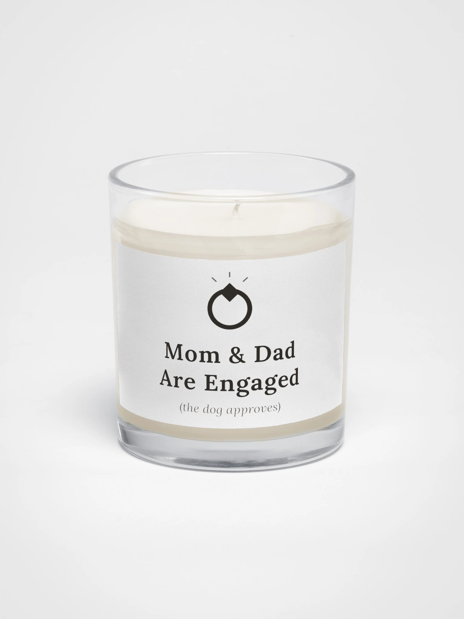 Mom & Dad Are Engaged Soy Candle | Engagement Gift for Dog Lovers product image (1)