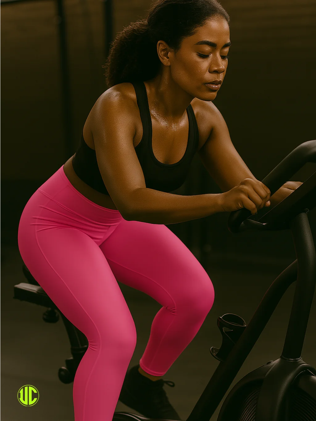 Women’s Pink Mid-Rise Leggings – Gym, Yoga & Streetwear Activewear by UnkoCon product image (1)