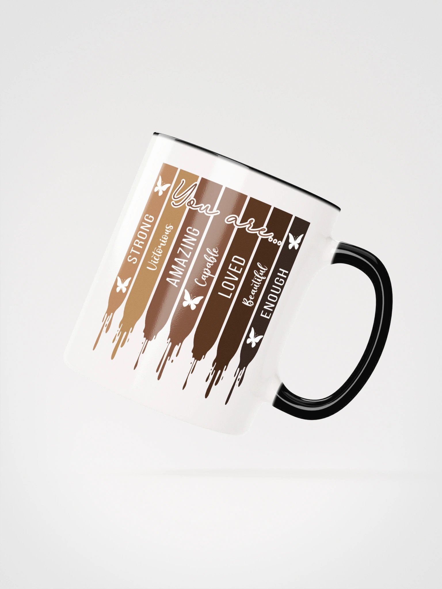 Melanin Stripes Black Accent Mug for Black Women product image (3)