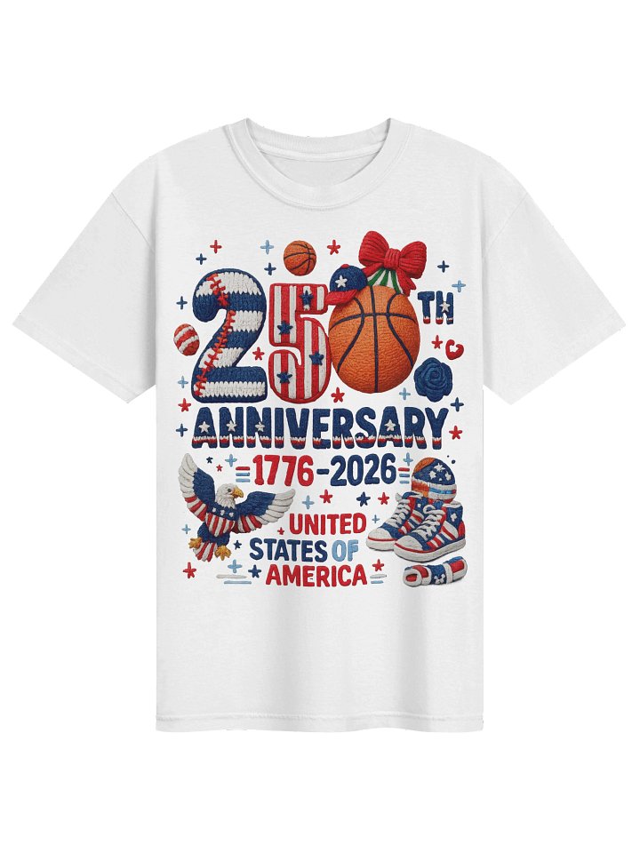 Basketball USA 250th Anniversary 1776-2026 Patriotic T-Shirt product image (1)