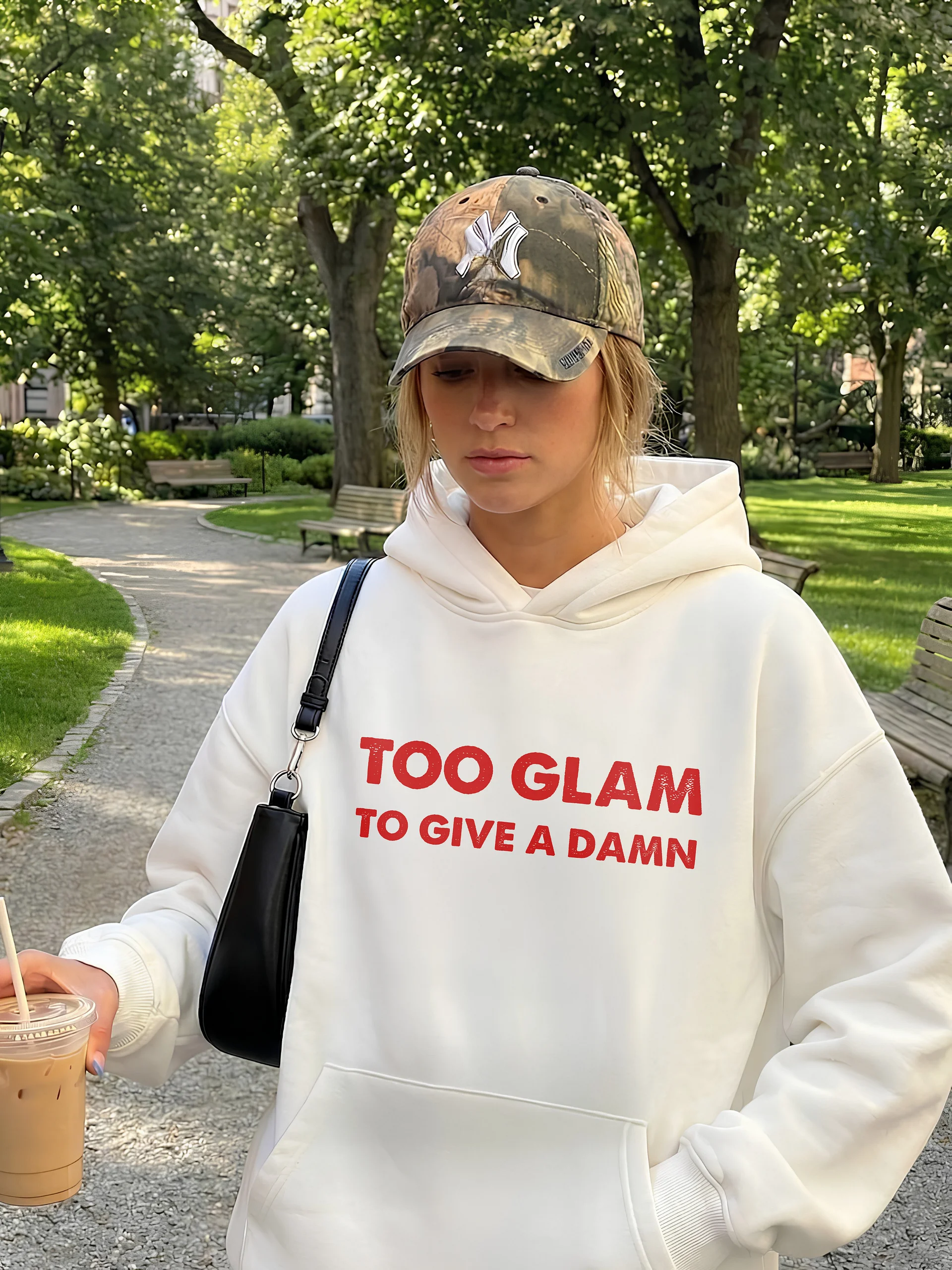 Too Glam Too Give A Damn Hoodie product image (1)