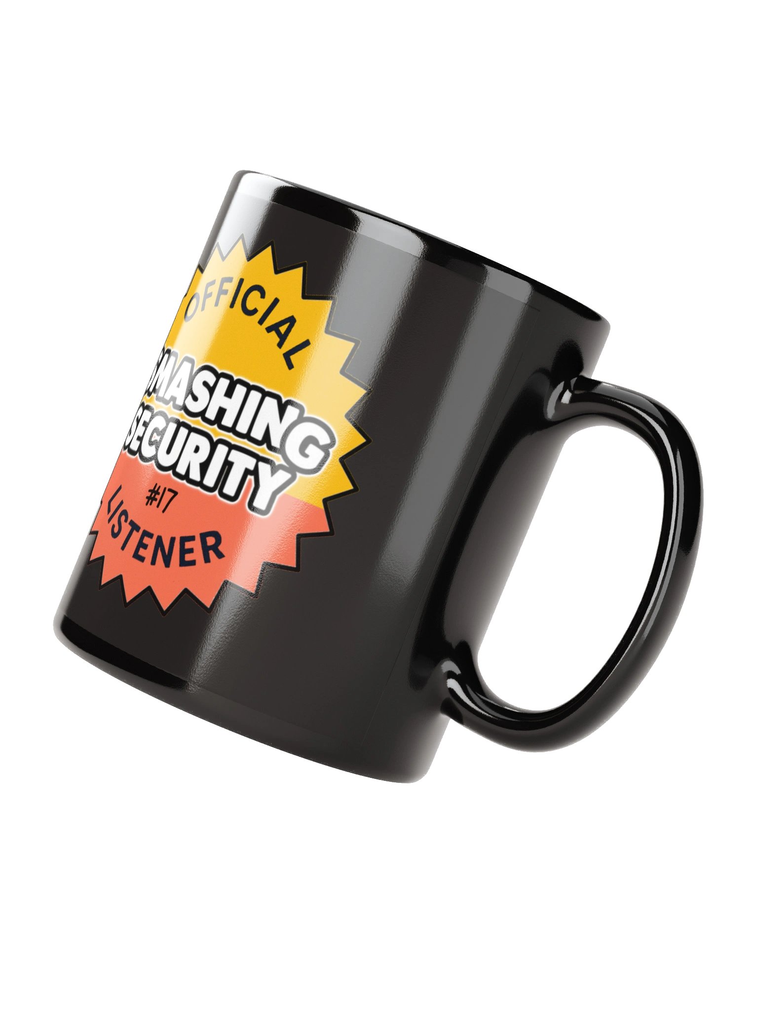 Official 17th listener to Smashing Security glossy black mug product image (2)