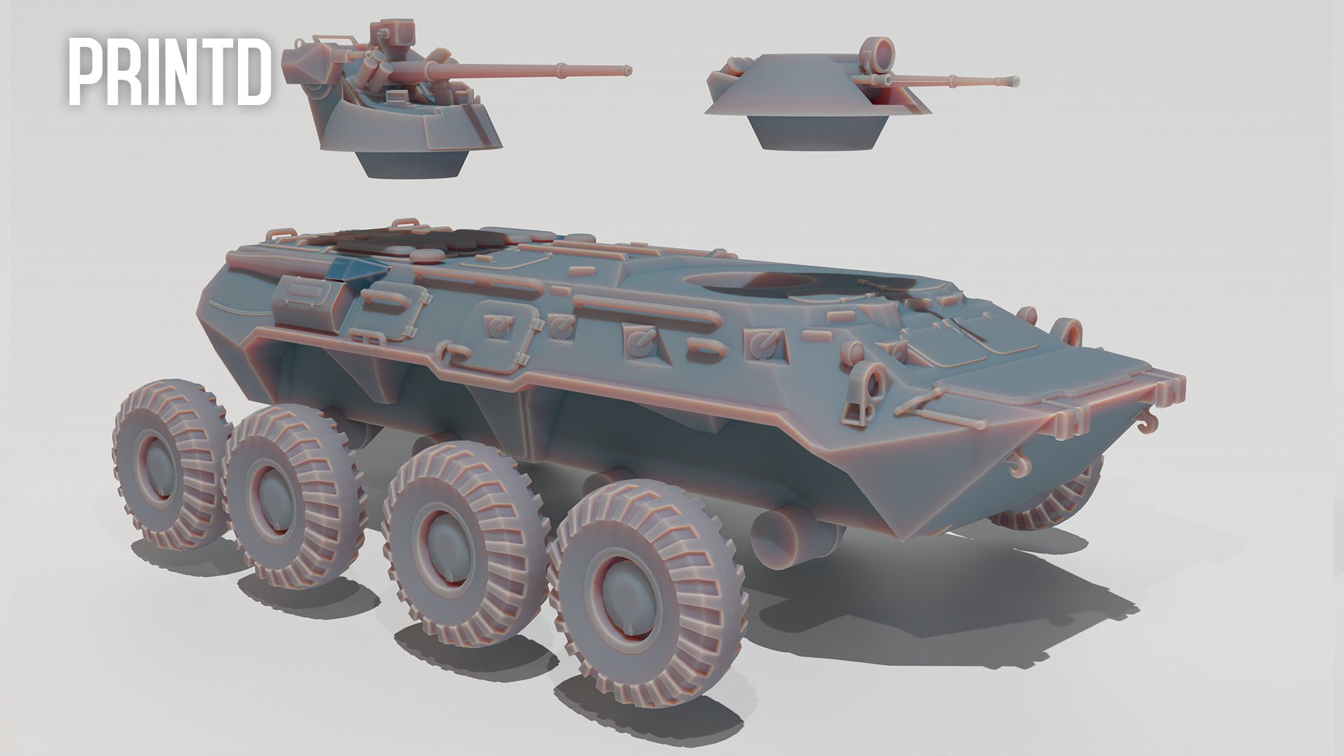 BTR-80/82 War Vehicle - Modern Warfare Wargame Hobby Resin Scale Models product image (2)