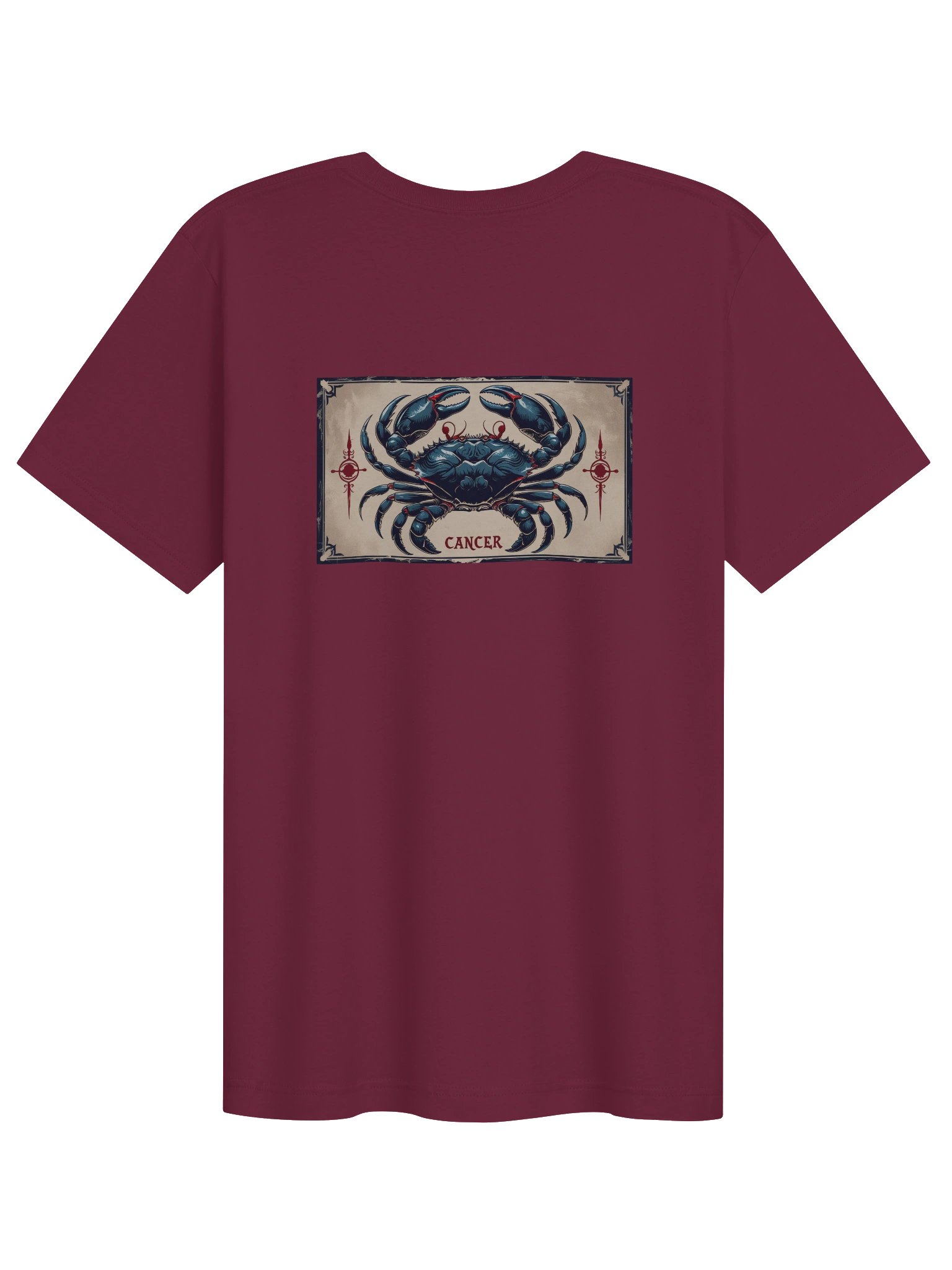 Cancer - Gothic Zodiac T-Shirt. Blue graphic on the back product image (2)