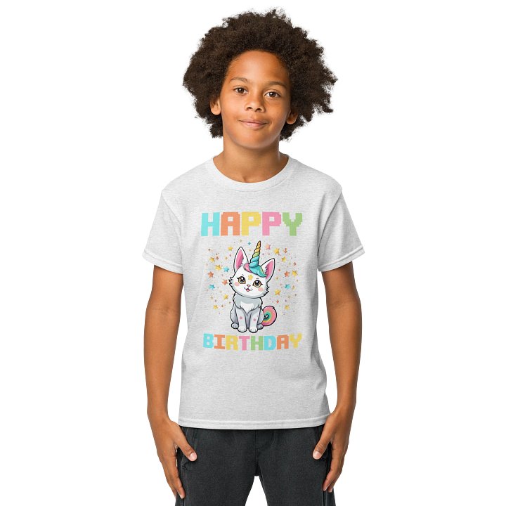 Happy Birthday (Cat Unicorn) T-Shirt For Kids product image (1)