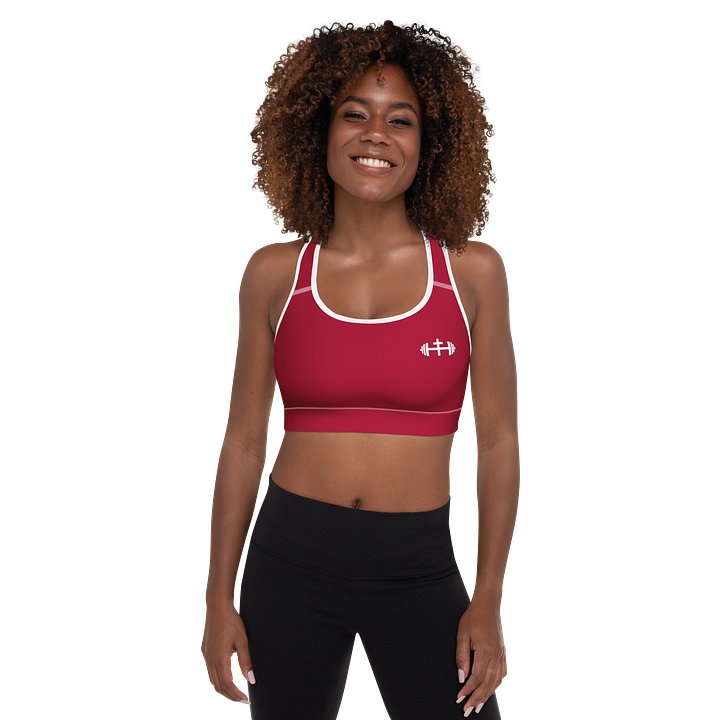 His House Womens Padded Sports Bra - Red product image (1)