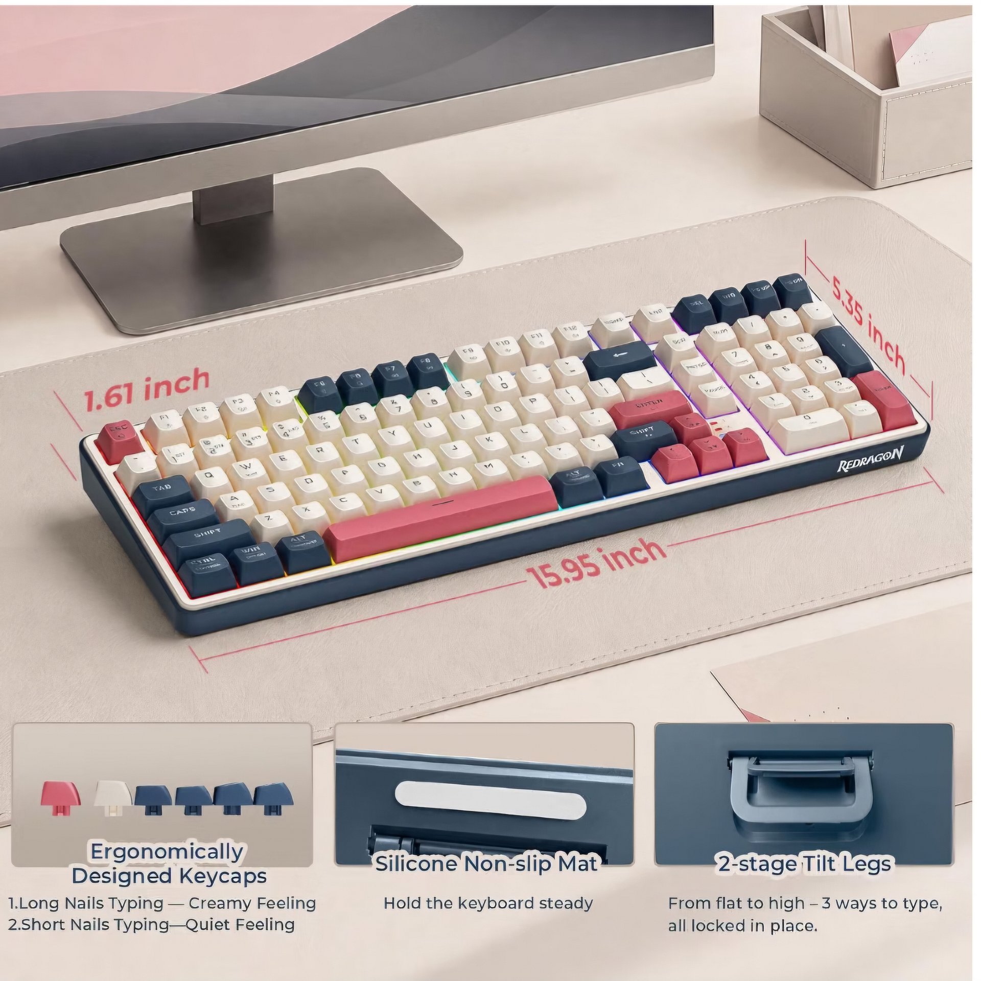 Redragon S Series Wireless Keyboard and Mouse product image (3)