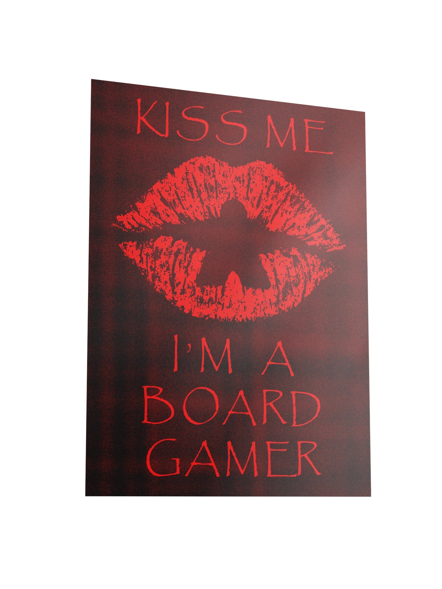 Grunge Meeple Kiss Board Game Room Poster - UNFRAMED product image (5)
