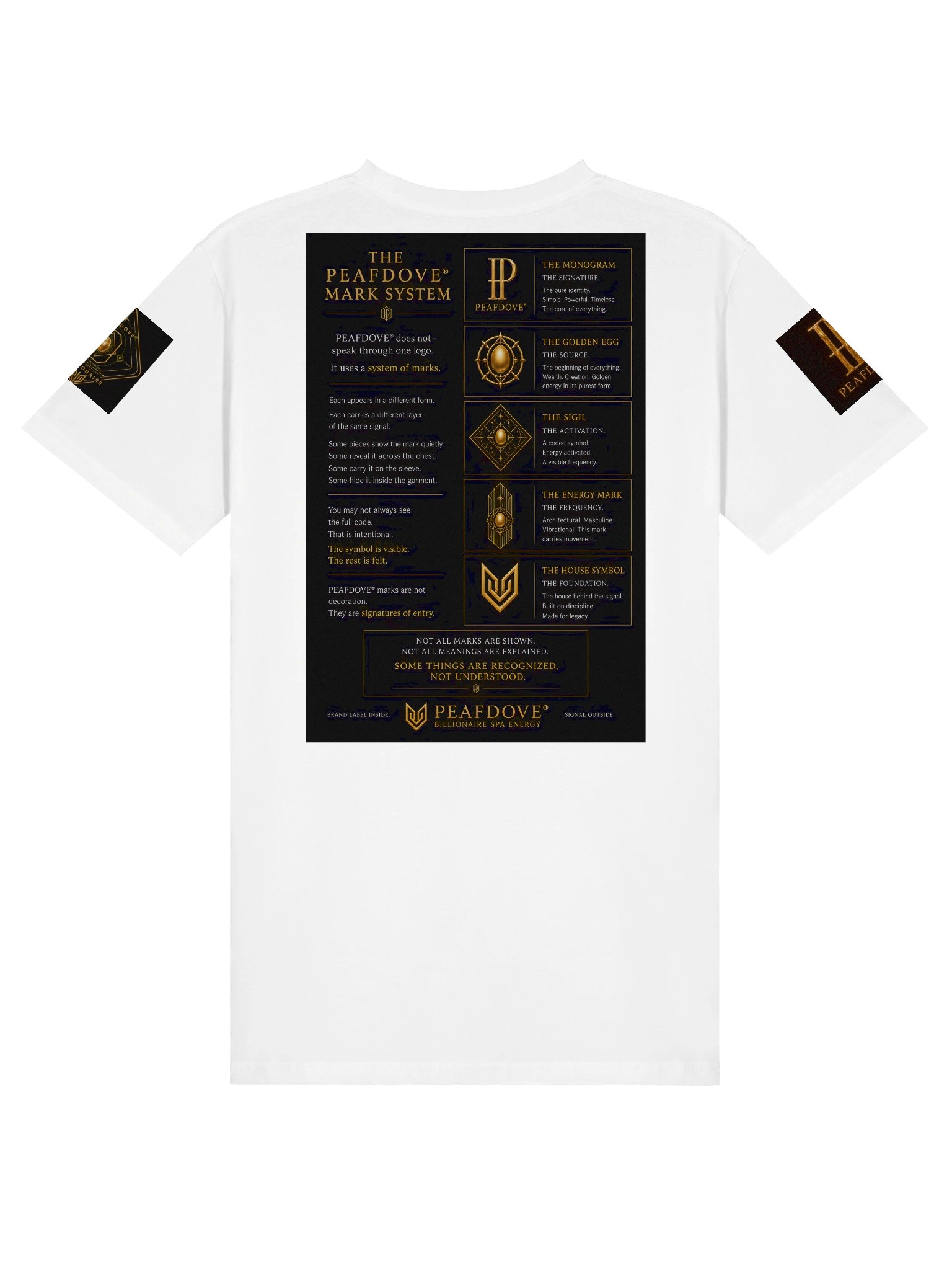 PEAFDOVE® MARK SYSTEM — White Back Print Shirt product image (3)