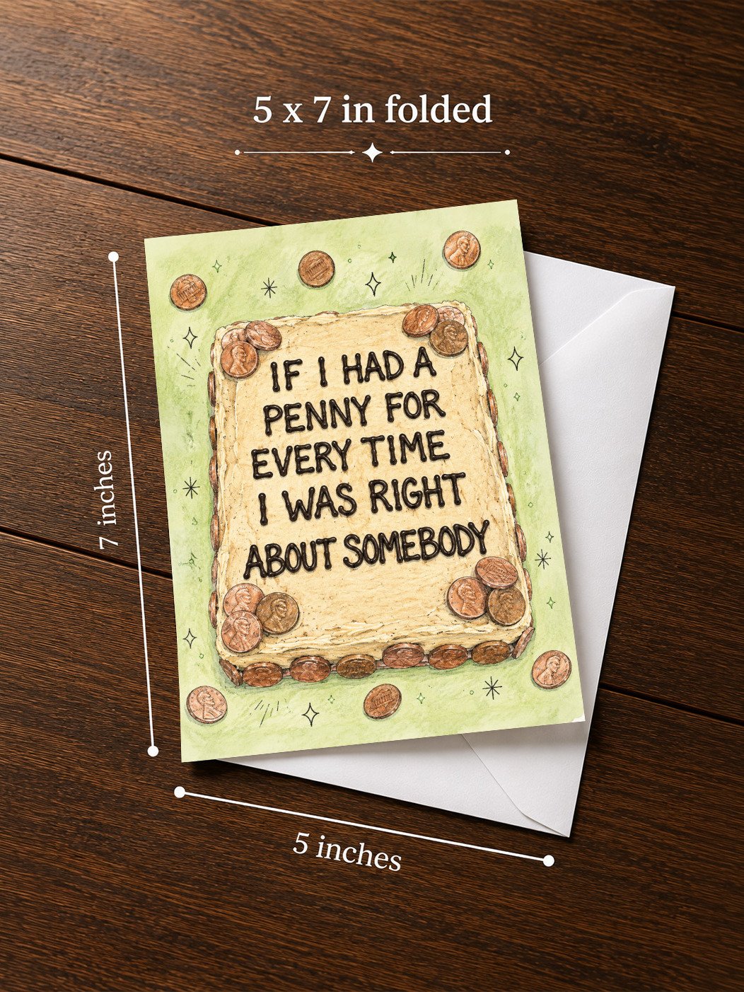 If I Had a Penny for Every Time I Was Right About Somebody Greeting Card product image (2)