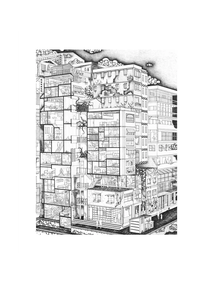 Kowloon Walled City - Original Art Print product image (1)
