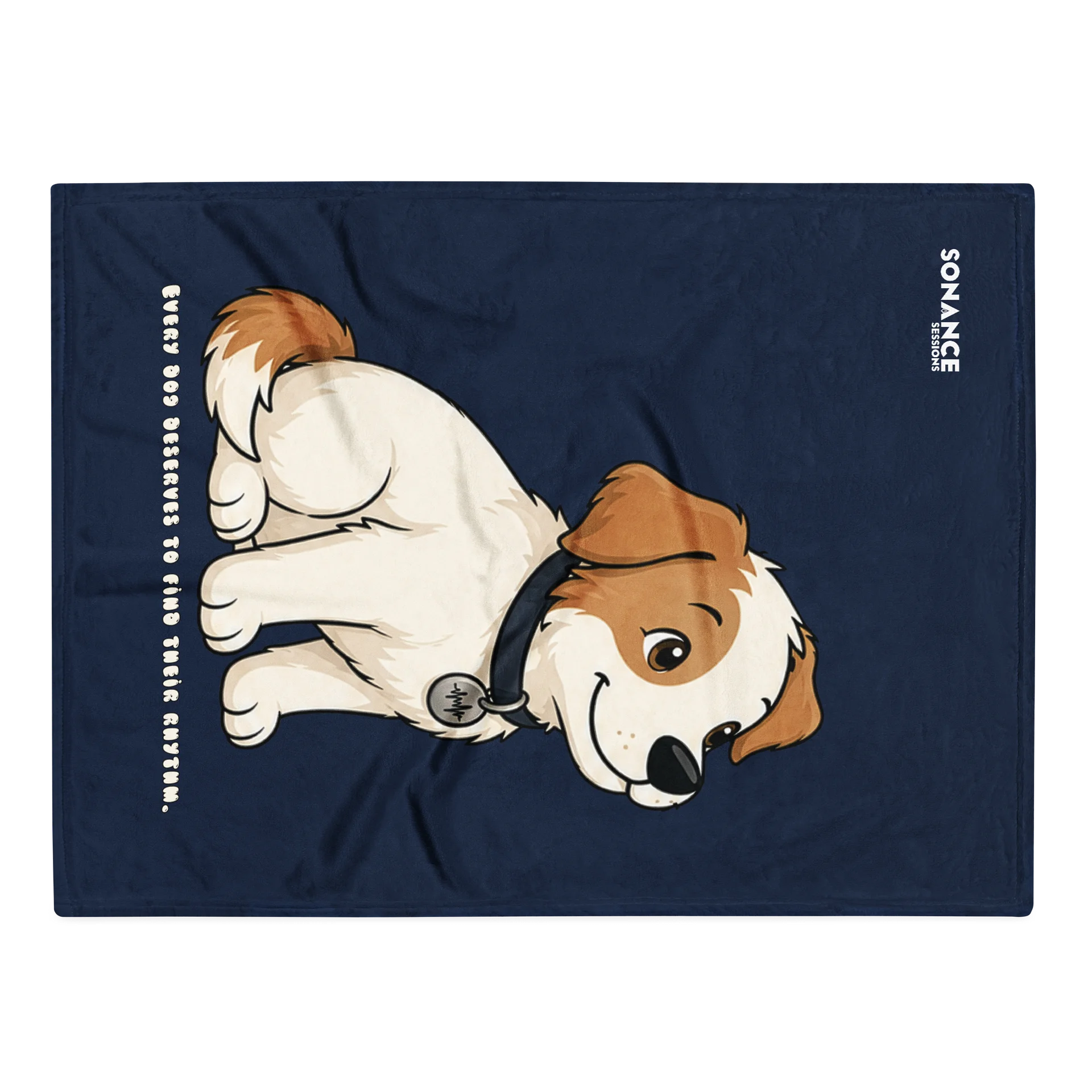 Sonance Dog Throw Blanket (Look Up) Navy product image (1)