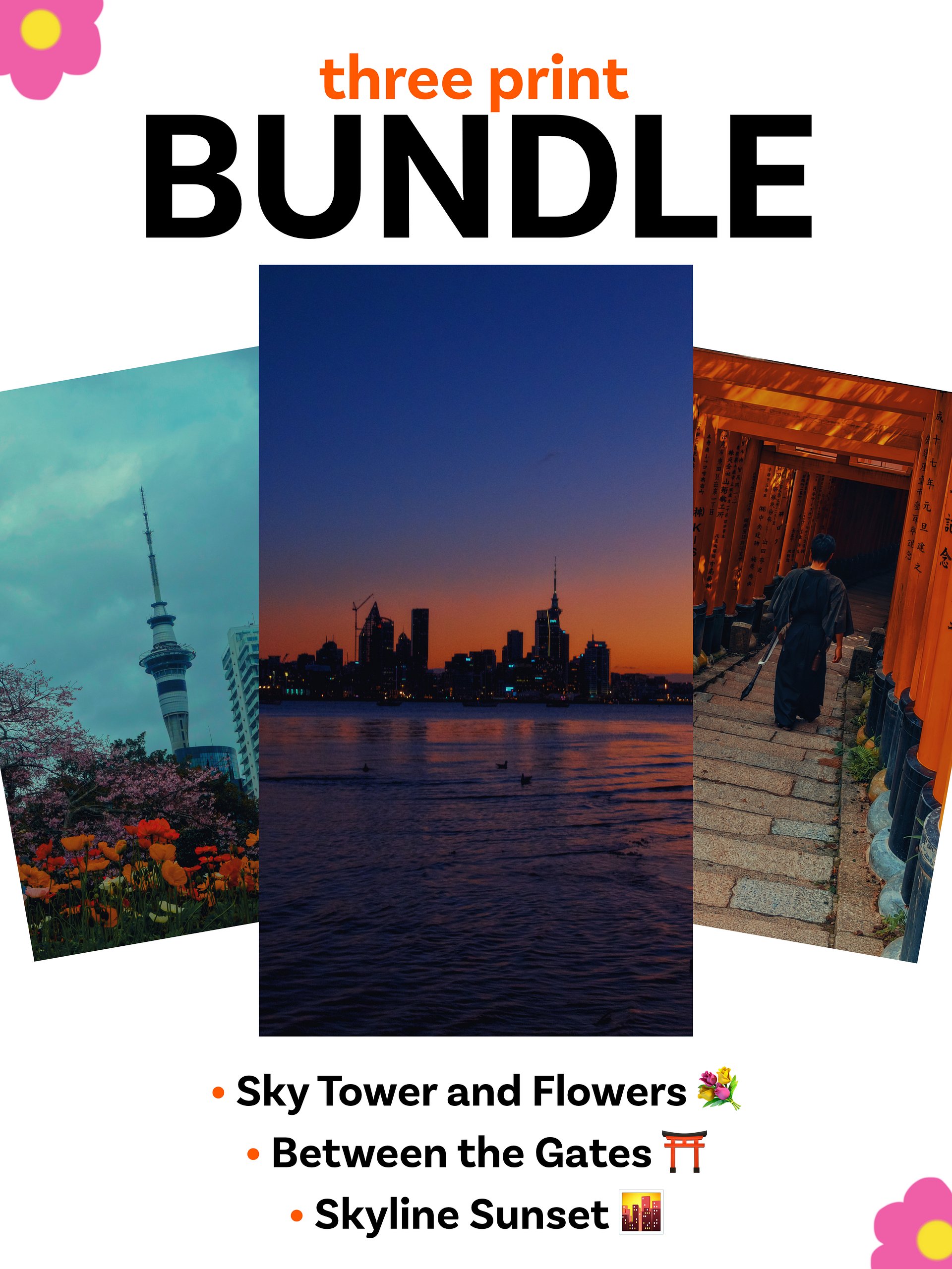 Three Print Bundle 💐⛩️🌆 product image (1)