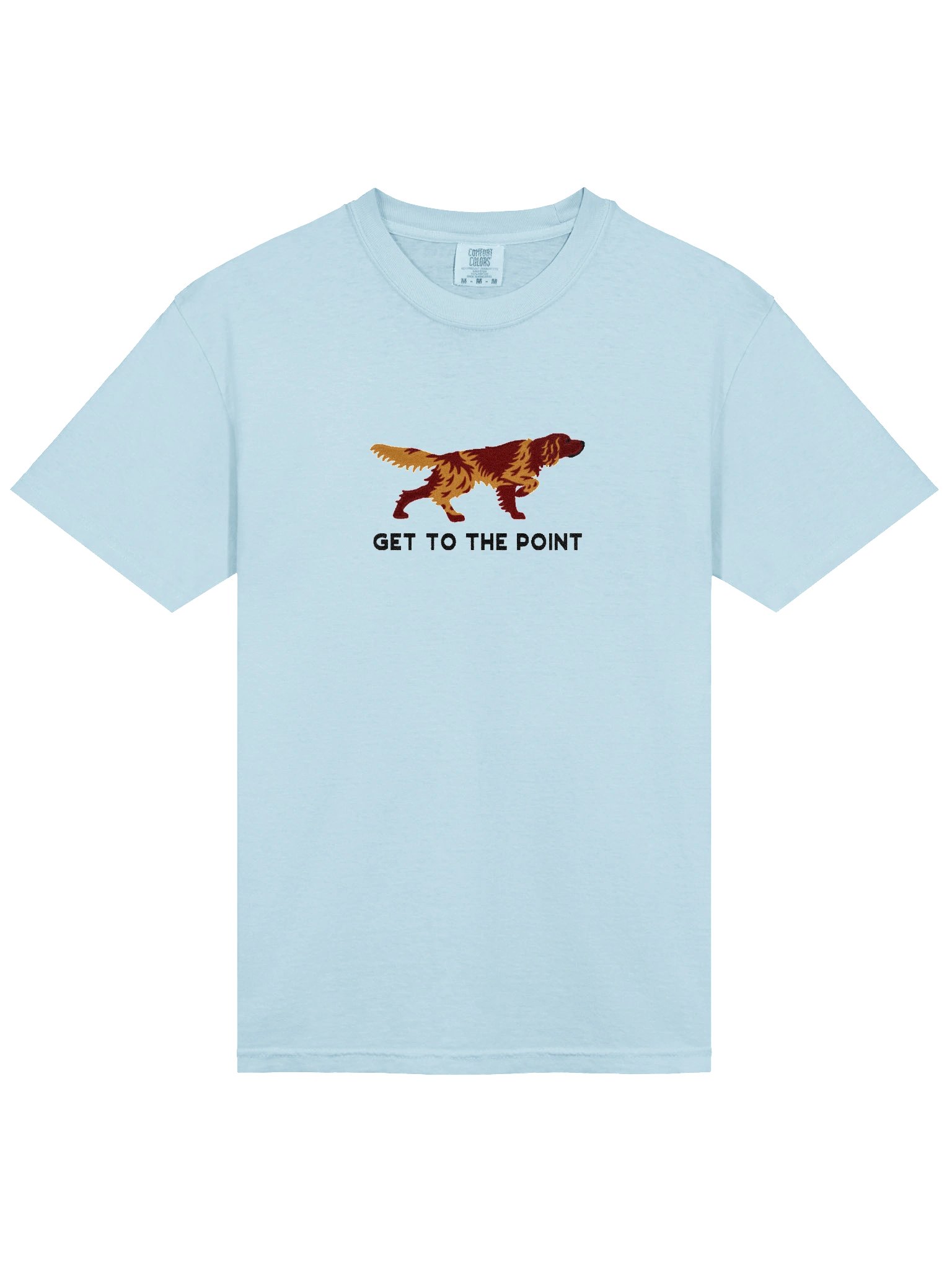 Get to the Point T-Shirt (Embroidered) of a Small Münsterländer(Liver Roan) product image (6)