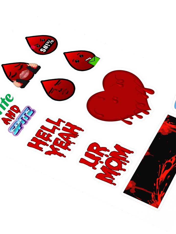 "Bl00dAngel" Themed Vinyl Sticker Sheet product image (2)