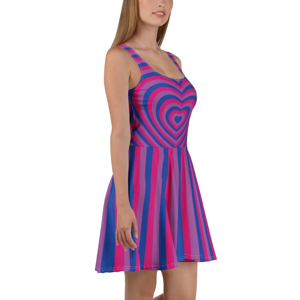 Bisexual Pride Hearts Skater Dress product image (3)