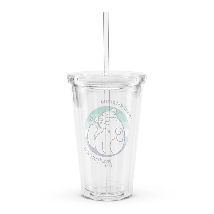 Round and Proud Manul Gay MLM Version - Transparent Cup & Straw product image (2)
