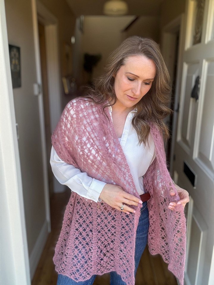 Foxtrot Lace Mohair Crochet Shawl Pattern product image (1)