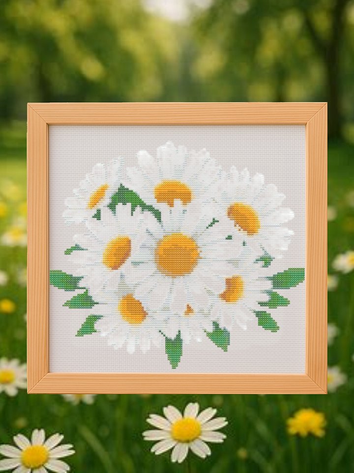 Daisy Bouquet Cross Stitch Pattern product image (1)