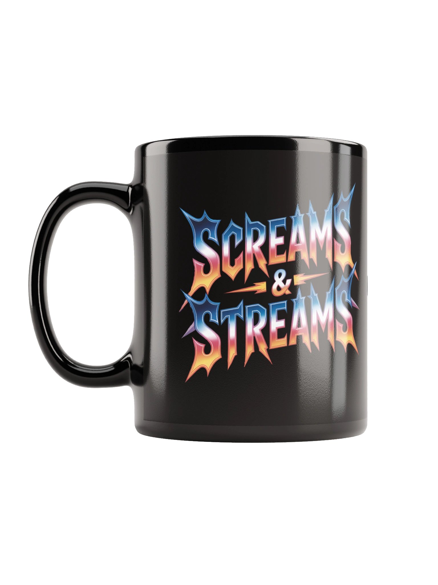 Electric Screams & Streams Black Glossy Mug product image (6)