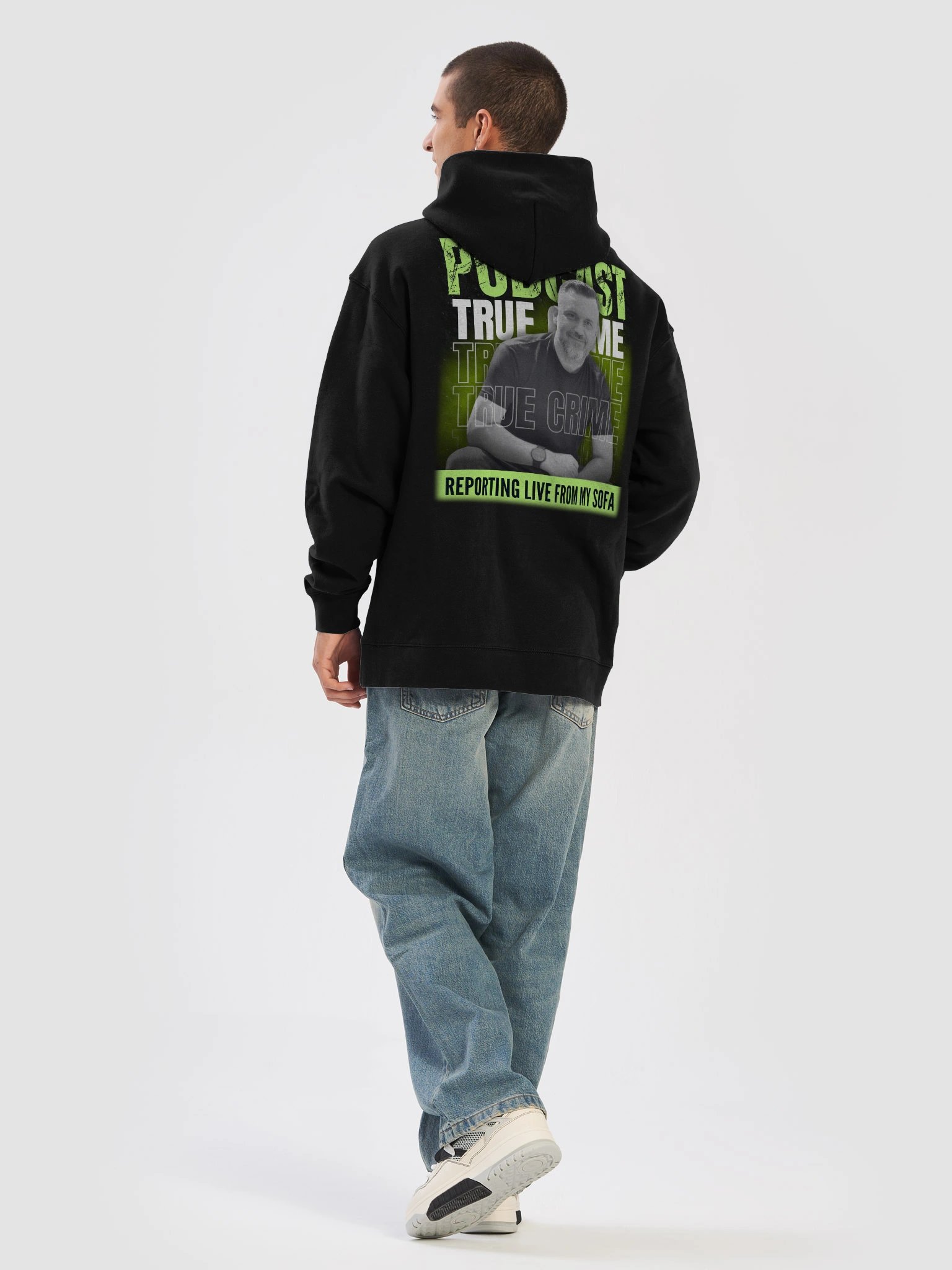 Reporting Live From My Sofa True Crime Podcast Oversized Hoodie product image (8)