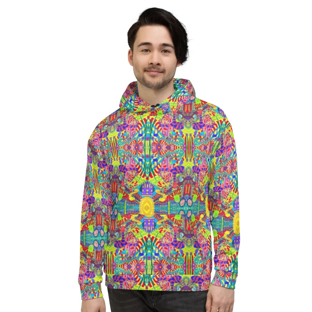 Abstract Doodle Creatures Unisex All Over Print Hoodie product image (2)