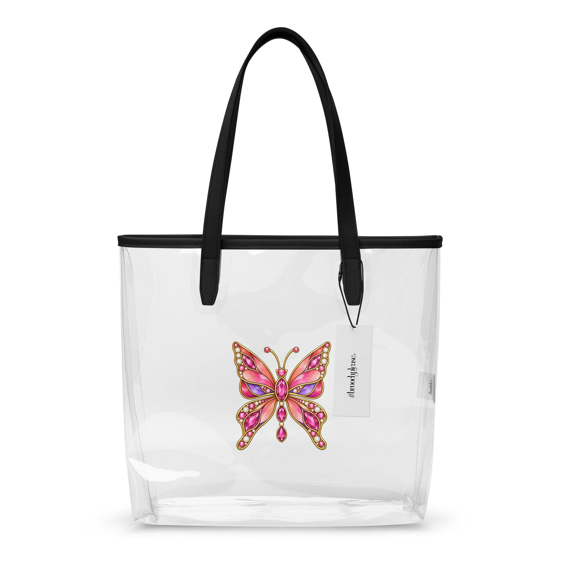 Butterfly Brooch Design Clear Tote Bag product image (1)