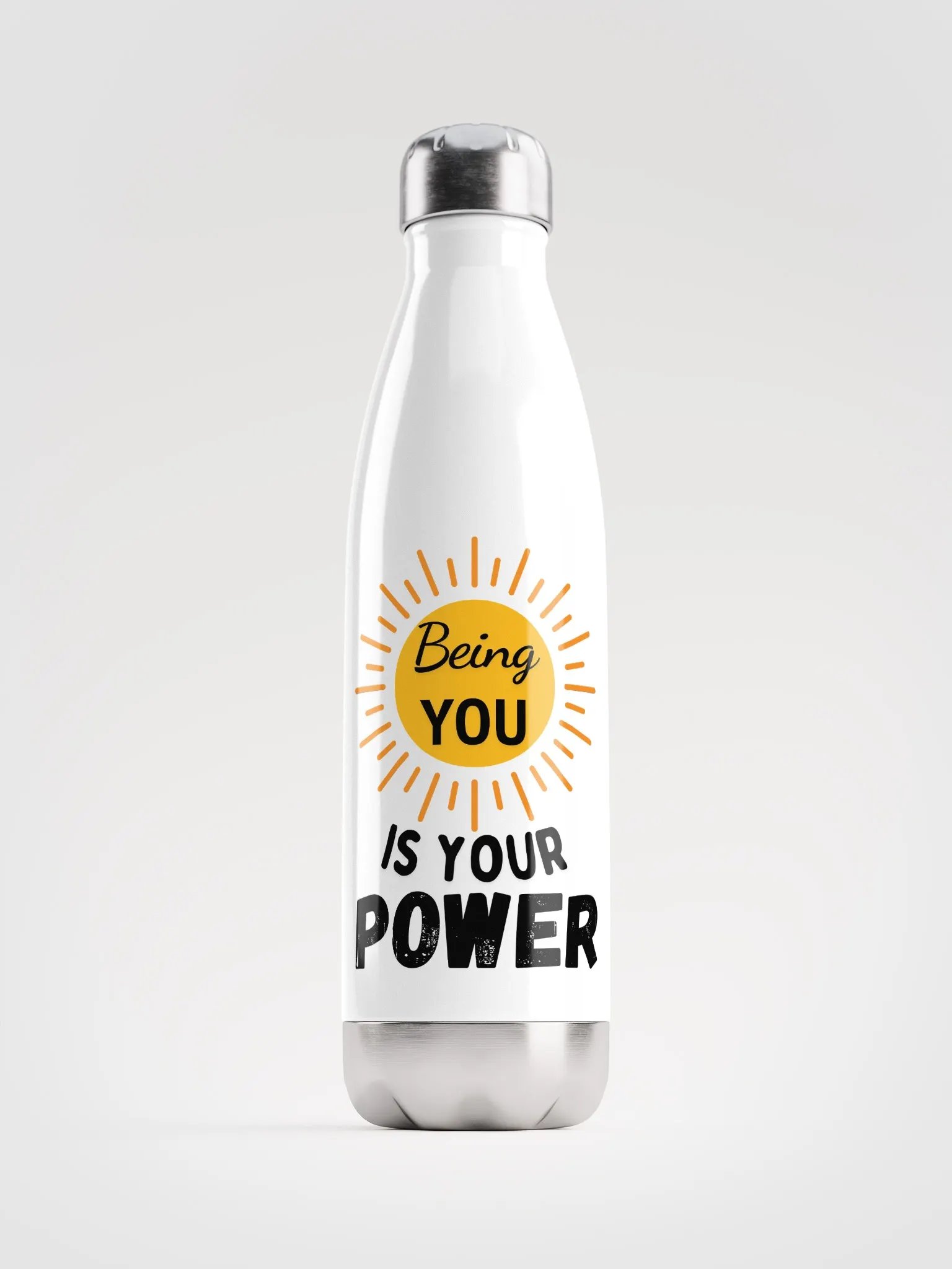 Being You Is Your Power — Mindful Insulated Water Bottle product image (1)