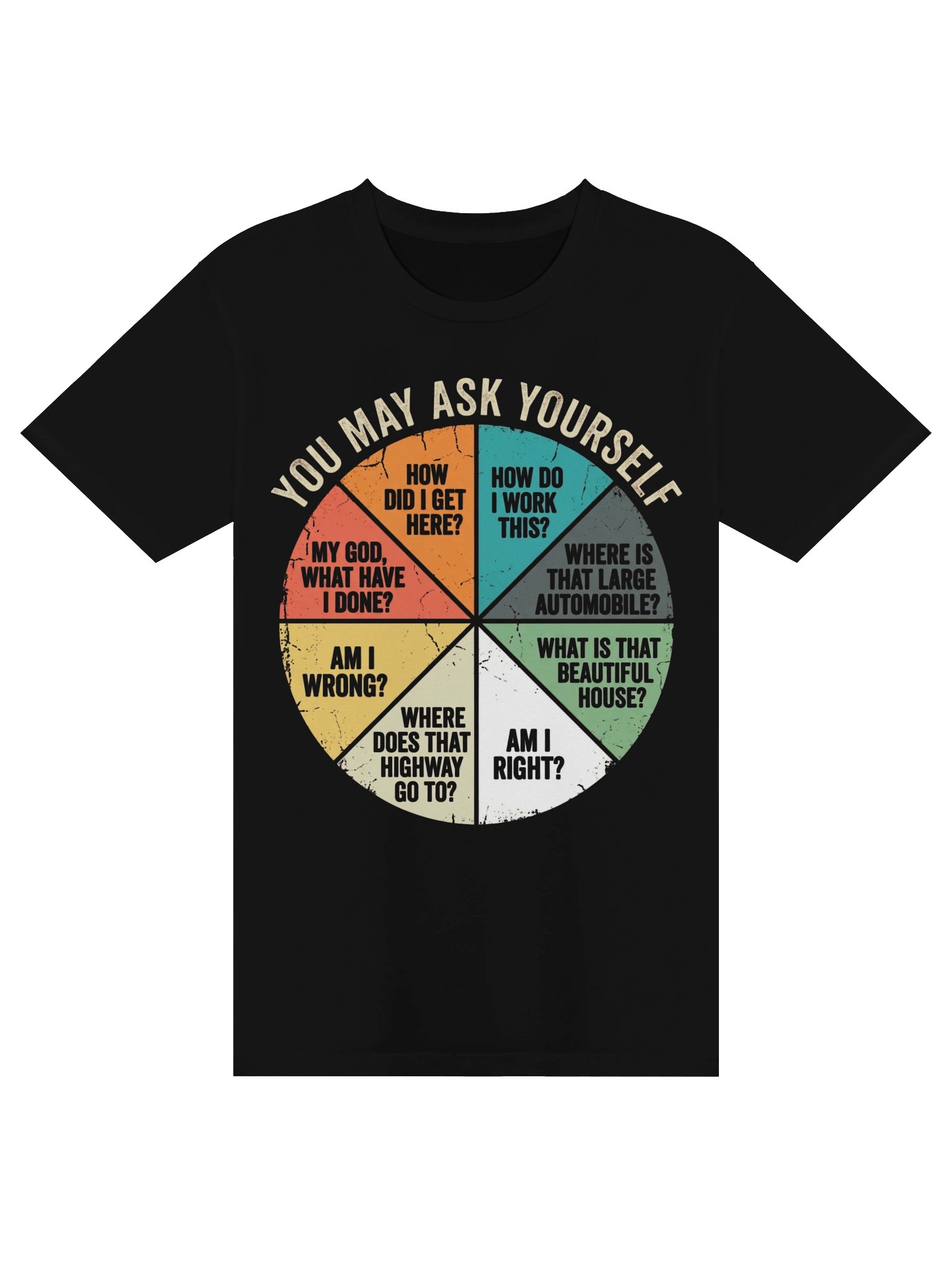 Vintage 80s Music T-Shirt – Retro Ask Yourself Pie Chart Graphic Tee product image (1)