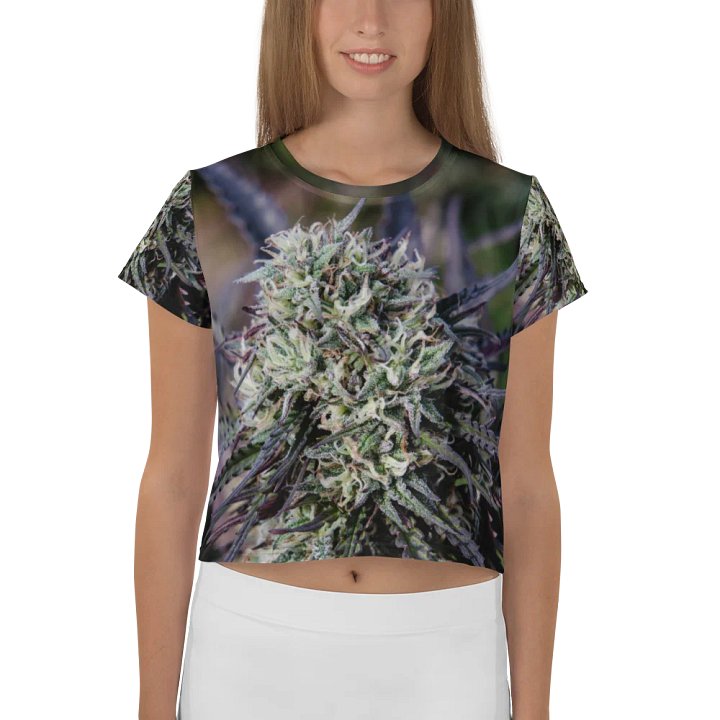 Royal Purple Cultivated Print All Over Baby Doll Crop product image (1)