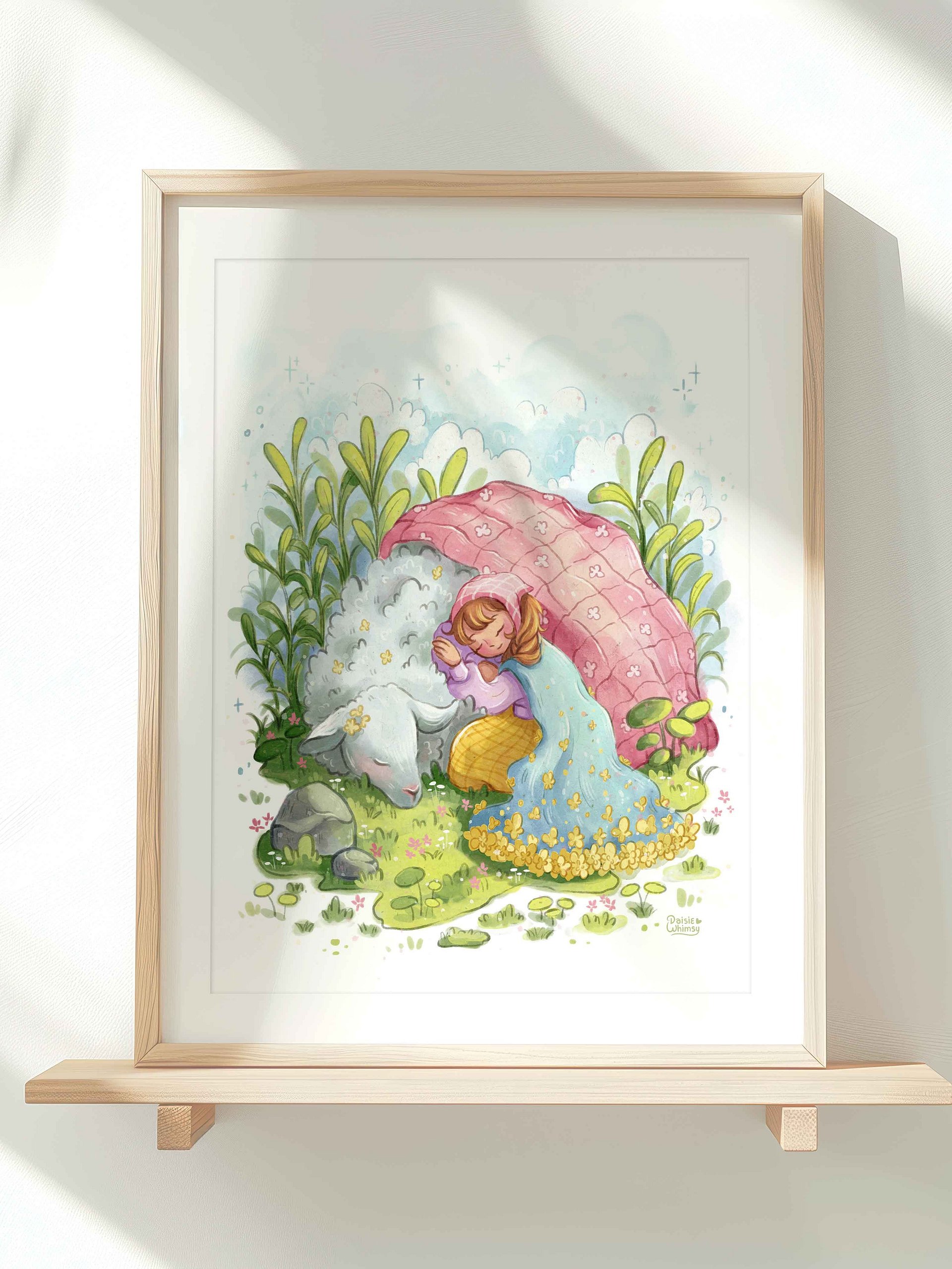 Sleepy Sheep - Print (two sizes) product image (1)