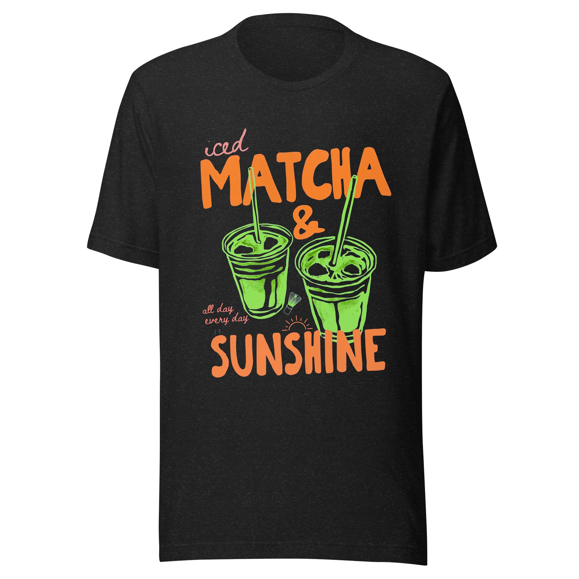 Matcha Aesthetic Shirt | Iced Matcha & Sunshine Graphic Tee | Gift for Matcha Lovers product image (1)