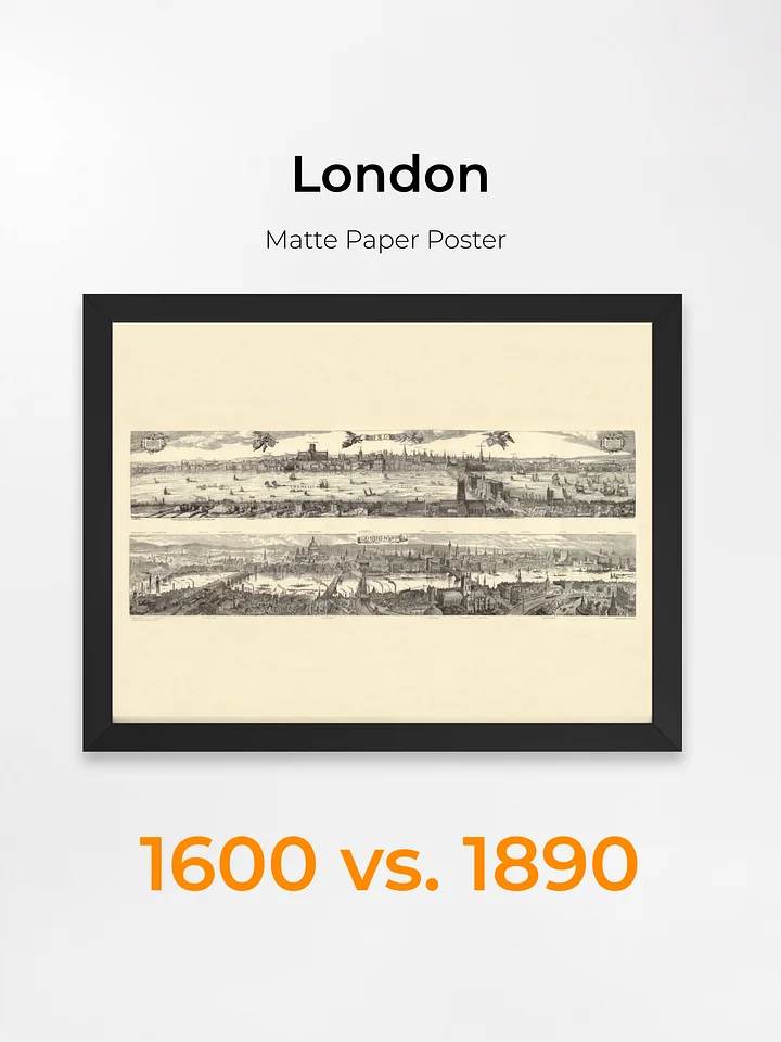 London 1616 vs. 1890 (Framed Poster Print) product image (1)