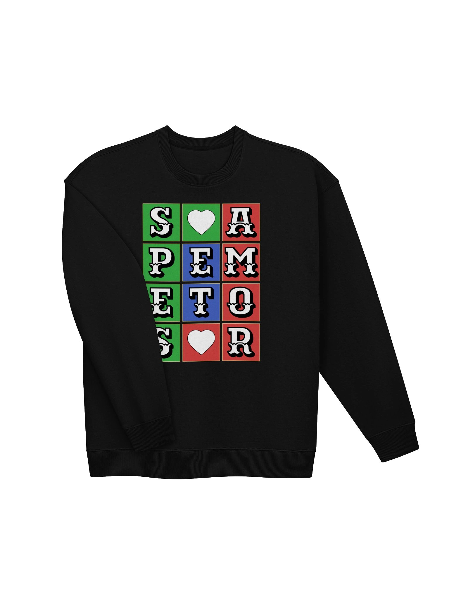 Hope and Love In Latin Quote Unisex Organic Cotton Blend Oversized Graphic Sweatshirt product image (3)