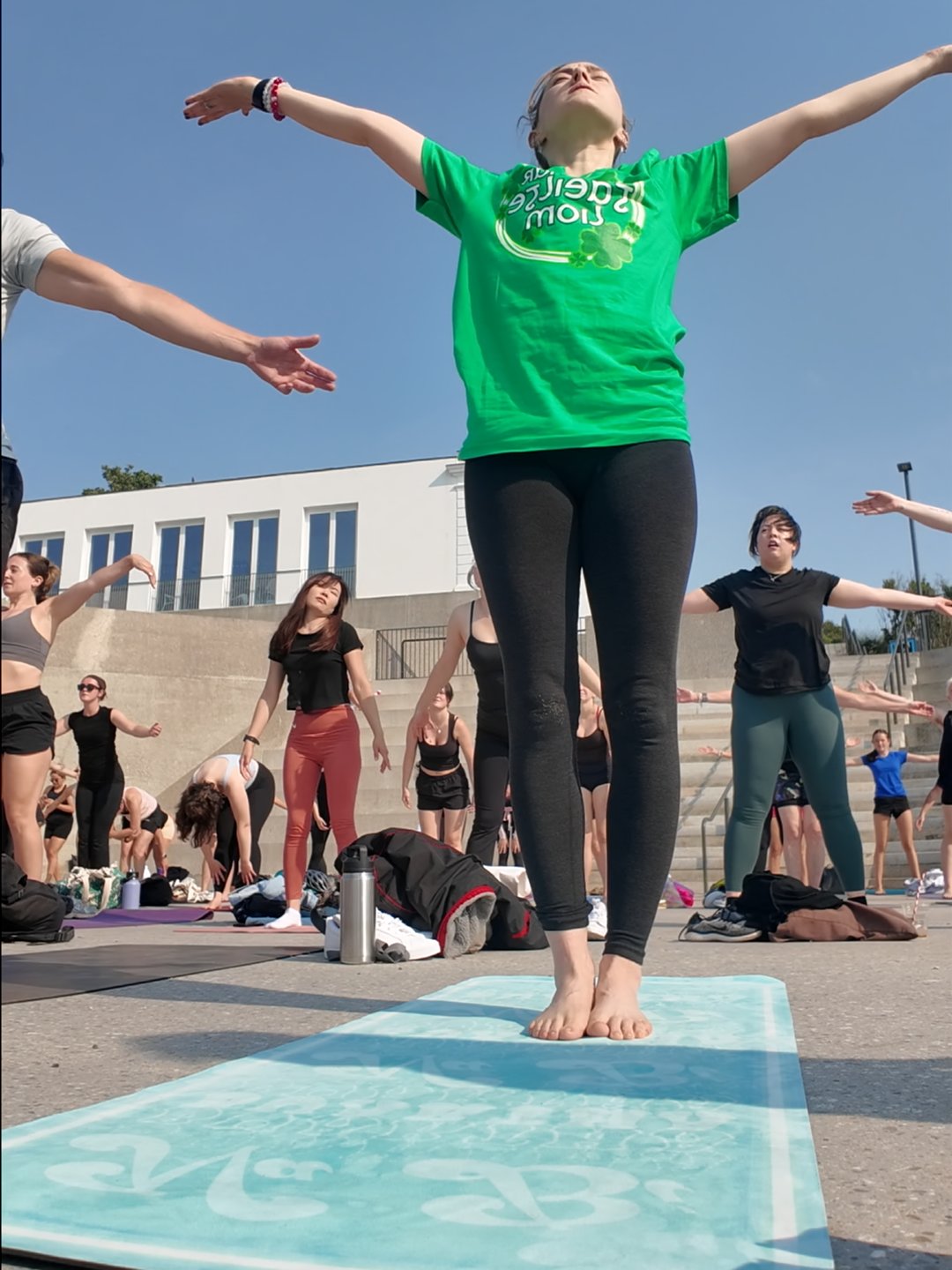 Ná bí buartha - Irish Language Yoga Mat in Peppermint 🧘🏻‍♀️ product image (3)