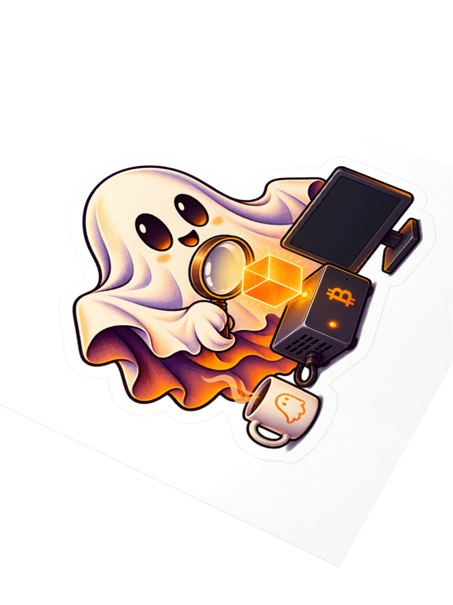 Ghost in the Node Bitcoin Halloween Sticker product image (6)