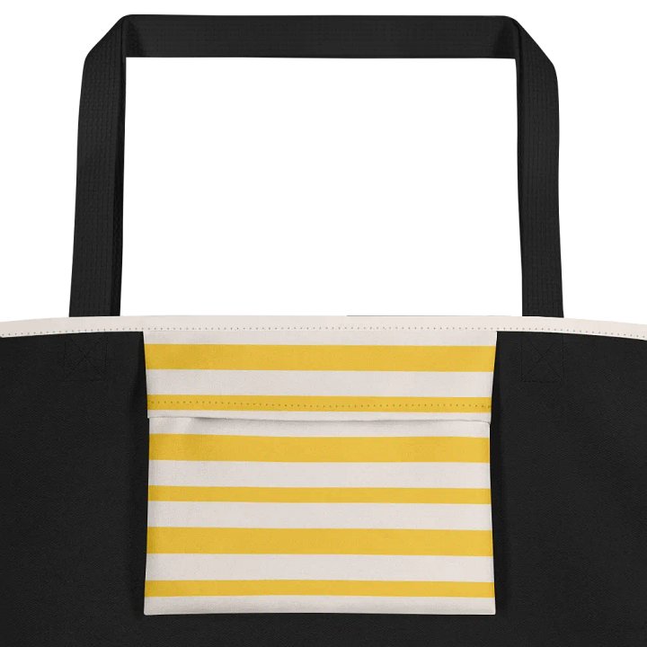 Daisy Happy Sunshine Stripes Large Tote Bag product image (2)