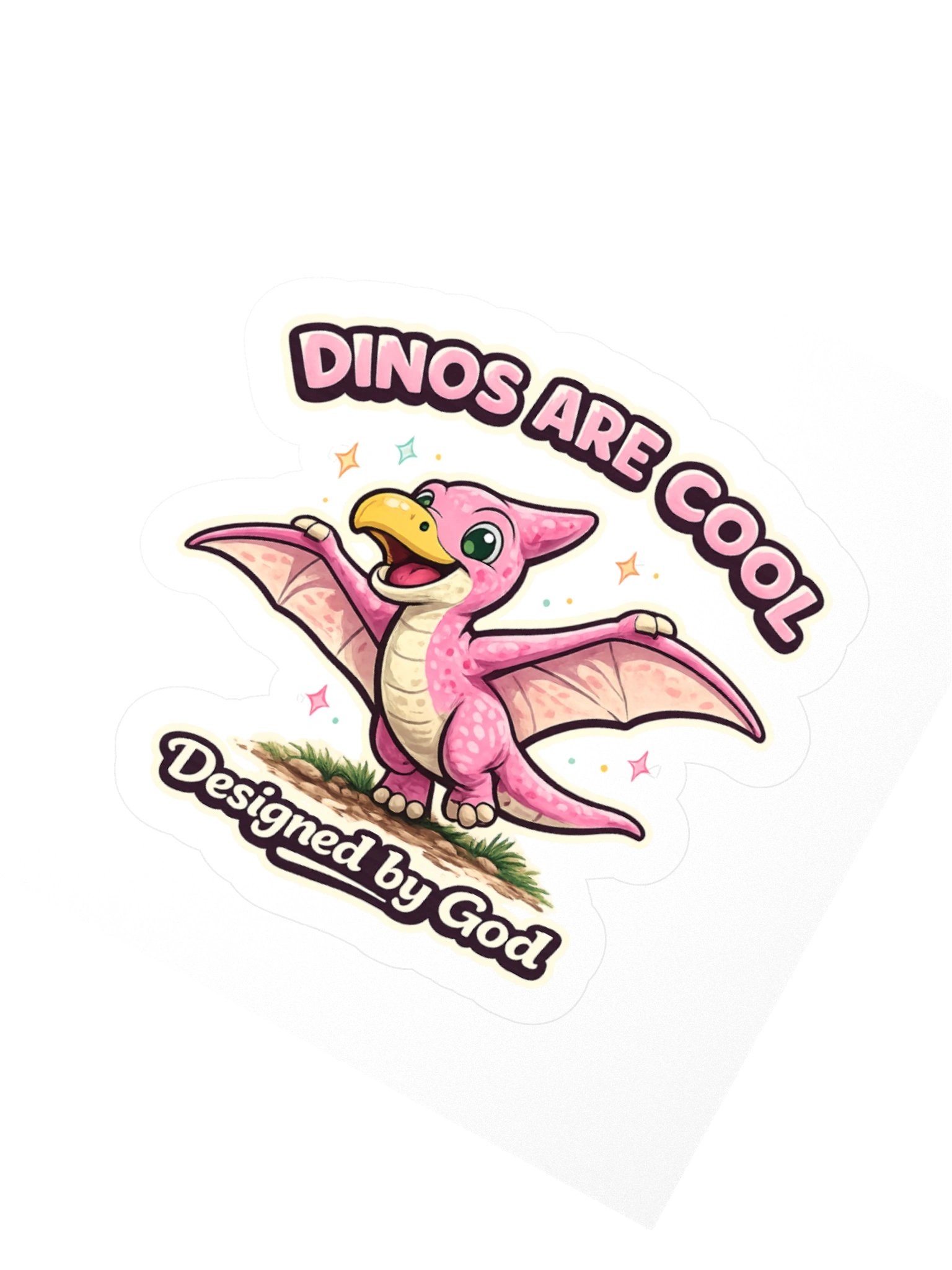 Dino's Are Cool pterodactyl sticker | The Layman Apologist