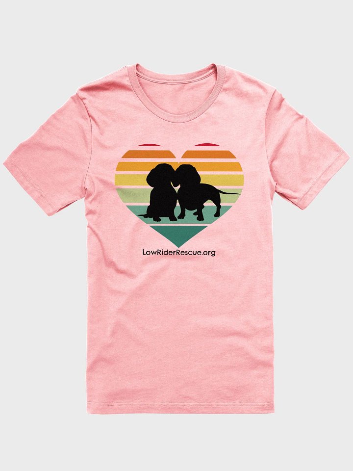 Double Dachshund Sunset Heart Supersoft Unisex T product image (6)