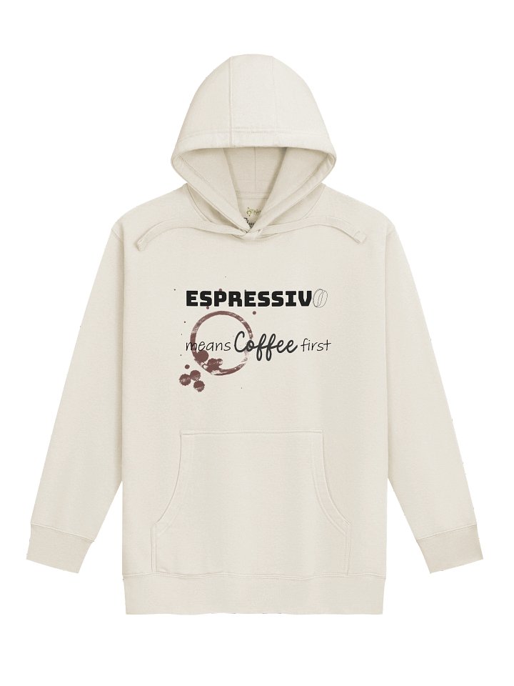 “Espressivo means coffee first” Premium Hoodie – Caffeine Before Crescendo product image (7)