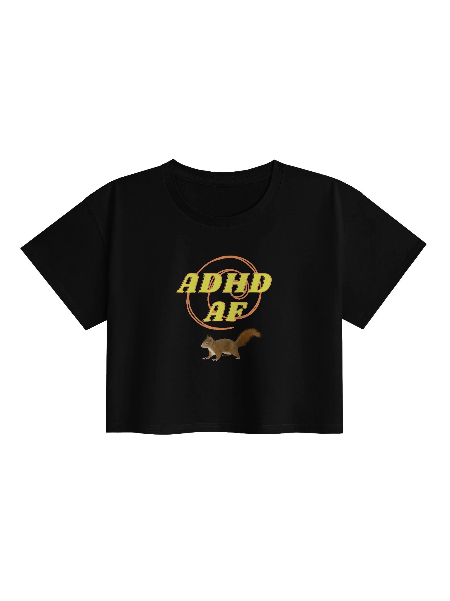 ADHD AF Orange Swirl Crop Top product image (2)